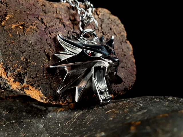 The Witcher Medallion Cosplay Silver Wolf Necklace Geralt Of Rivia Pendant