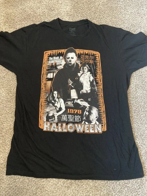 NWOT American Classics Tee Mens L Black Halloween 1978 Japan Movie Poster Horror
