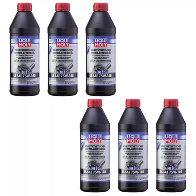 6x 1 Liter Liqui Moly 4421 Vollsynthetisches Hypoid-Getriebeöl (GL5)LS SAE 75W-1