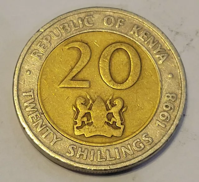 Kenya Coin - 1998 20 Shillings - Circulated BT-050