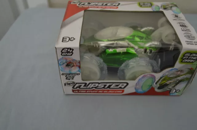 Flipo Flipster Ultra Stunt AC Glow Car With Remote Green Color Glow In The Dark