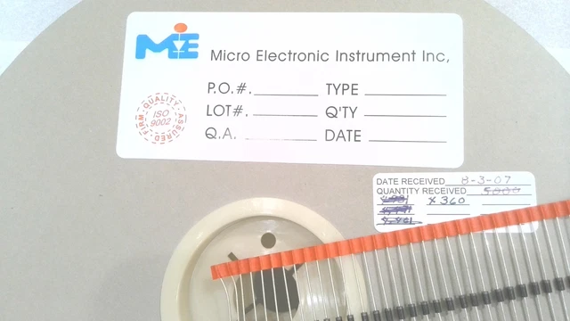 Micro Electronic Instruments 1N4002 Diode, Gen Purp, 100V 1A  (Lot Of 4360)