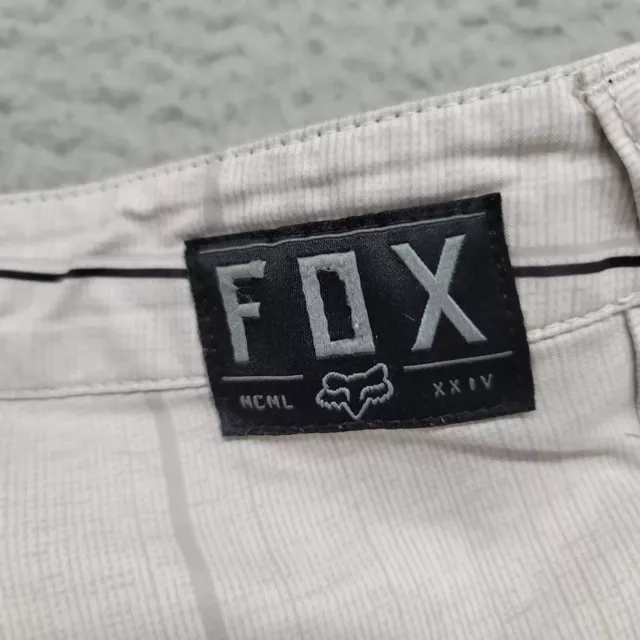 FOX SHORTS MENS 36 Ivory Racing Boardshorts Y2k Striped Outdoors Logo ...