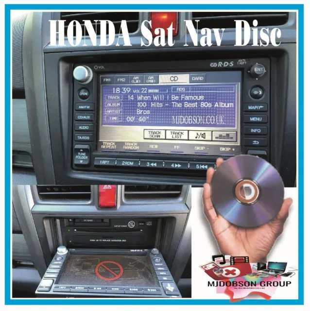 Honda Sat Nav  Map Legend,Accord,CR-V,Civic,(IMA),CR-Z,Insight  Last Upd Disc