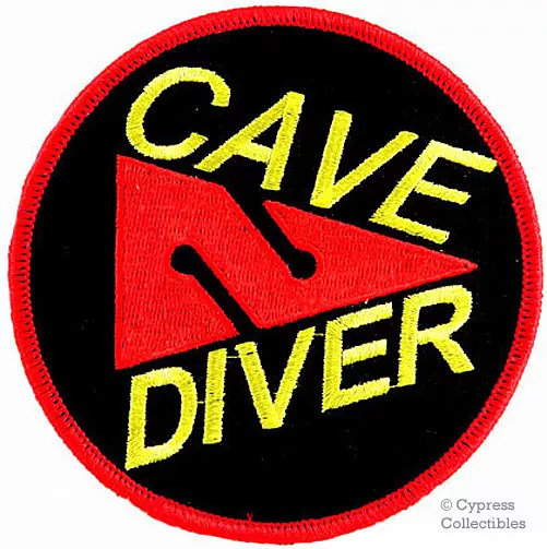 Cave Diver Patch Scuba Diving Embroidered Cavern Emblem Iron-On Divemaster