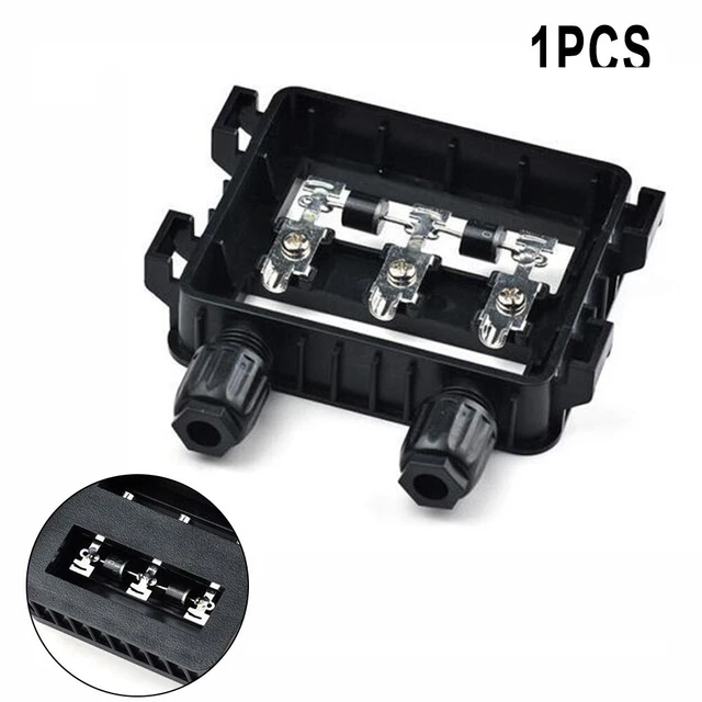 PV Solaire Jonction Boîte 2 Diodes / for Panneau Solaire 50W-120W 6.5A 1000V