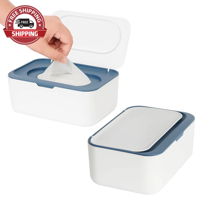 2 Pack Wipes Dispenser, Wipe Holder for Baby & Adult,  Refillable Wipe Container