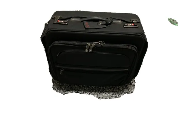 Tumi Alpha Deluxe 2 Wheeled Briefcase Laptop Luggage Bag Ballistic Nylon.