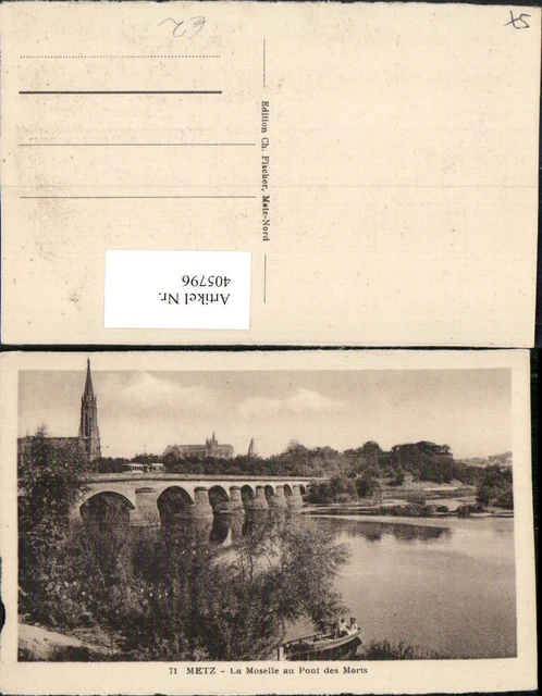 405796,Lothringen Moselle Metz La Moselle au Pont des Morts Brücke