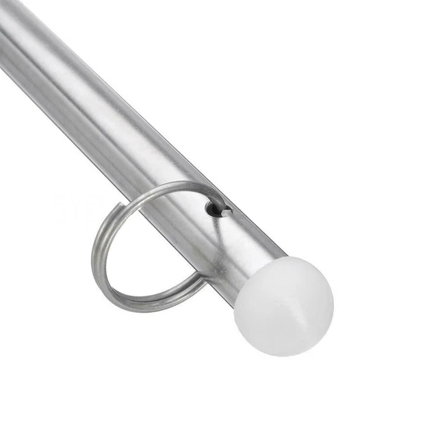 Support De Mât à Drapeau En Acier Inoxydable Pour Bateau - Longueur 39cm (15") - Fixation Sur Rail Marine - Neuf Sous Emballage