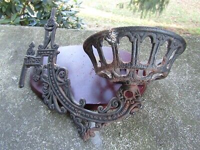 Vintage Cast Iron Single Oil Lamp Holder- Architectural Salvage- Nice Piece