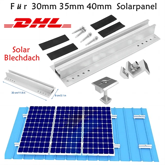 SUPPORTO MODULO SOLARE Tetto In Mattoni Guida Di Fissaggio Fotovoltaico - Foto 6