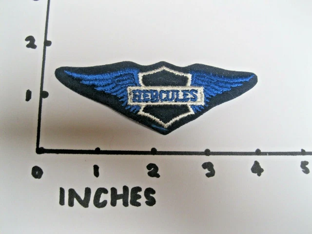 Hercules Wings Blau Motorrad Deutsch Aufnäher Abzeichen Engel 80Er Jahre Nähen Aufbügeln