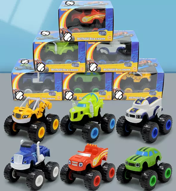 6pcs Blaze and the Monsters Machines Vehicles Racer Autos LKW Kinder Spielzeug 3