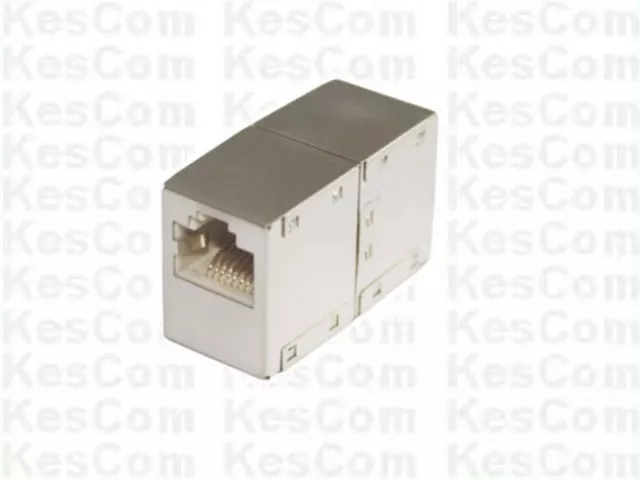 RJ45 CAT6 Verbinder auf jeder Seite eine RJ45 Buchse 1:1  Metall