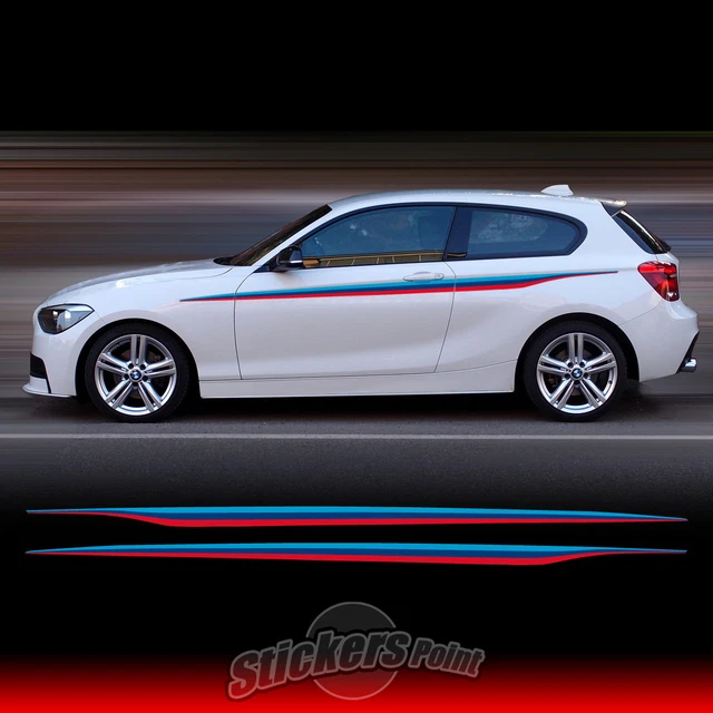 Fascia Adesiva Tricolore Per Auto E Moto - Adesivo Decal, Laminato Lucido