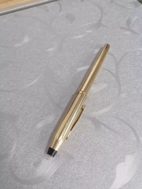 Cross Fountain Pen 10ct 1/20 Gold Filled With A 18k Gold Nib