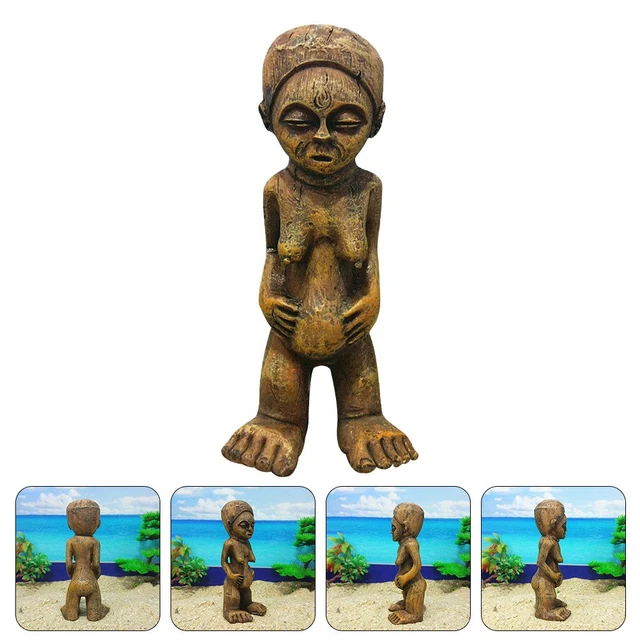 Statue Décorative En Résine - Femme Avec Chien En Laisse - Hauteur 31 Cm - Multicolore