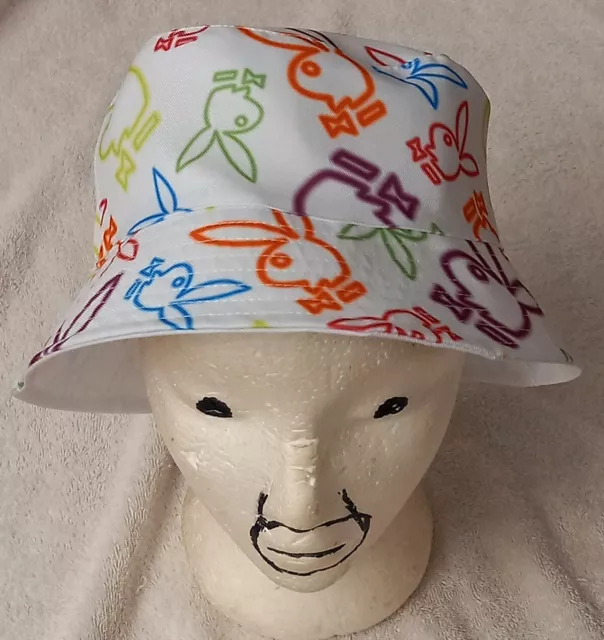 Playboy Bunny Reversible Bucket Hat One Size NWT