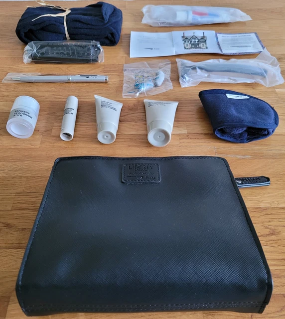 BRITISH AIRWAYS FIRST Class Mens Wash Bag/Amenity Kit New Liberty