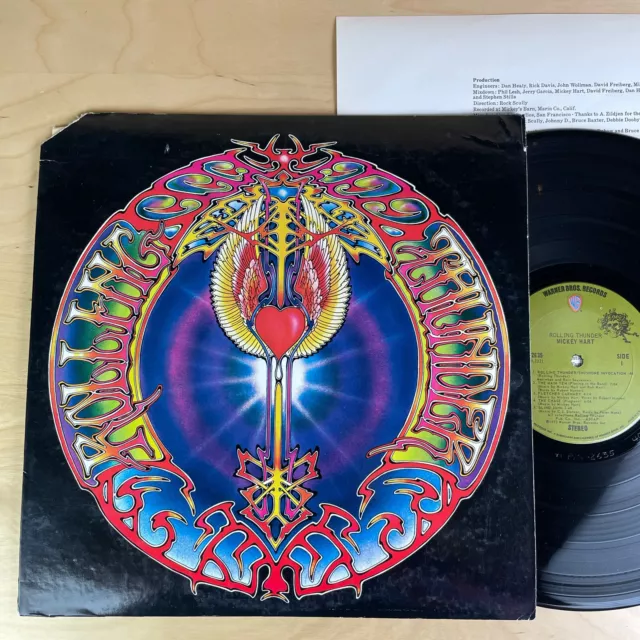 MICKEY HART Rolling Thunder Orig. 1972 Vinyl LP Warner Bros. Grateful Dead EX