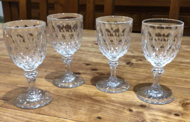 4 Vintage Baccarat Crystal Juvisy White  Wine  Or Port Glass Excellent Con