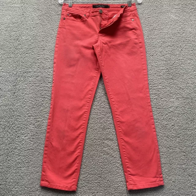 Calvin Klein Jeans 4 Pink Slim Skinny Crop Stretch Denim Pants (29x25)