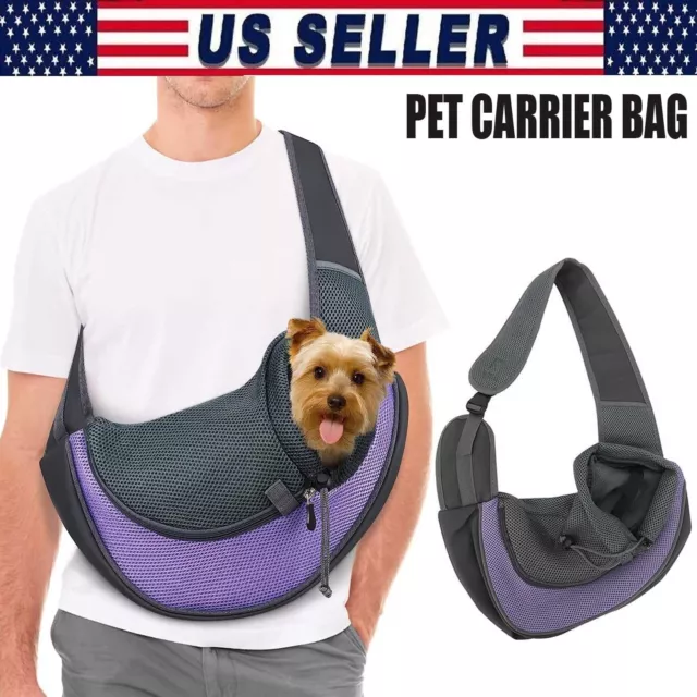 Pet Carrier Puppy  Cat Dog Pouch Sling Mesh Outdoor Shoulder Chest Bag Backpack