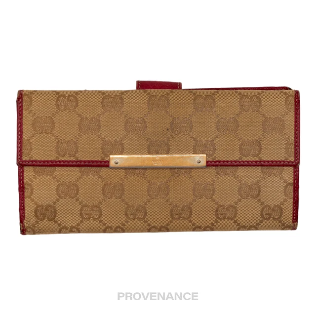 Gucci Long Wallet - GG Canvas Pink