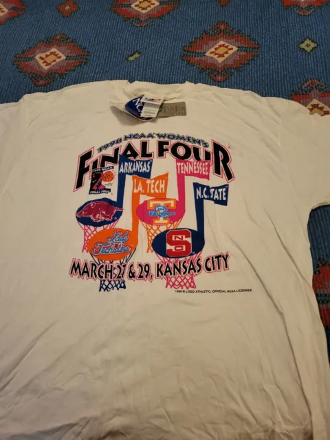 NCAA Vintage 1998 Women's Final Four T Shirt 2XL Tennessee Arkansas NC State