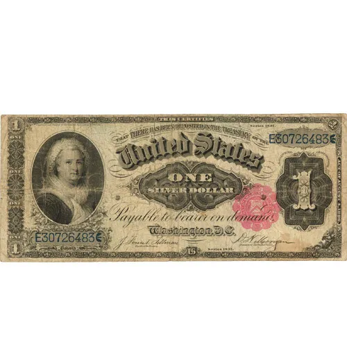 1891 Silver Certificate Note - One Dollar (Fine Plus)