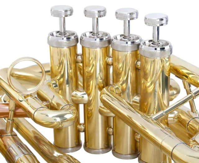 Baryton Instrument a Vent Cuivre Sib Tuba Brass 4 Pistons Embouchure Coffre Set 3
