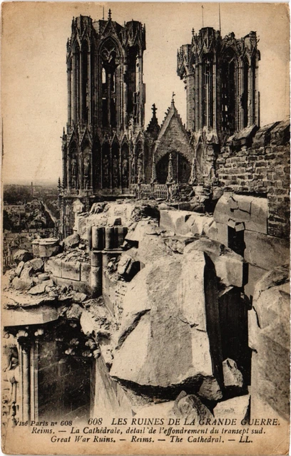 CPA AK Militaire - Reims - La Cathedrale - Ruines (696687)