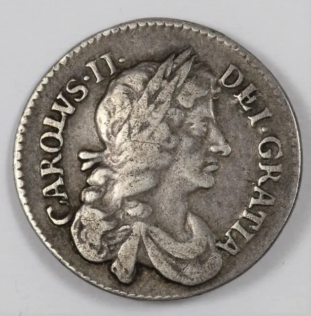 1681 Great Britain Charles II Silver Fourpence