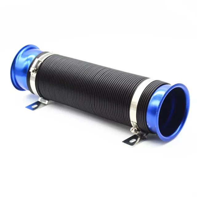 Car Blue 75mm 3"Multi Flexible Turbo Cold Air Intake Duct Inlet Pipe Hose Tube