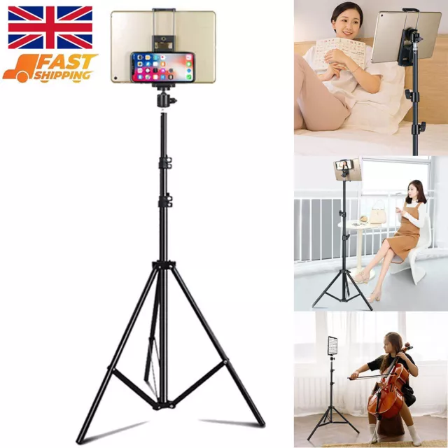 Universal Floor Stand Tripod Phone Holder Tablet Mount For 5.5"~11" iPhone iPad