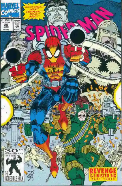 Spiderman # 20 (Erik Larsen, guests: Hulk,Nova,Deathlok) (USA, 1992)