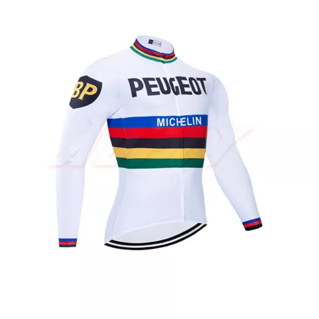Mens Cycling Jersey MTB Bicycle Racing Jacket Fleece Long Sleeve Bike Shirt Top