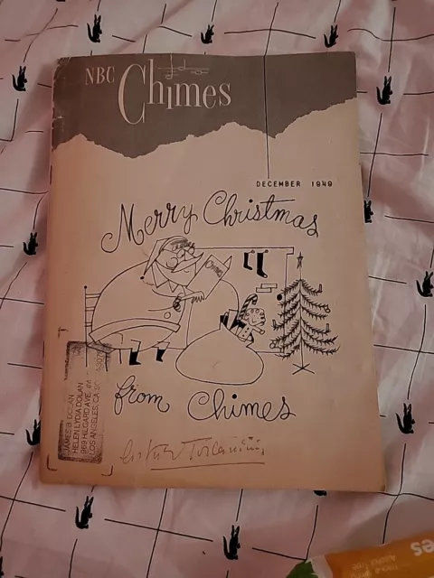 Arturo Toscanini Signed Nbc Chimes 1949