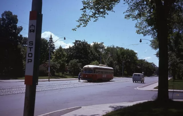 St Clair Trolley TTC TORONTO ON Railroad Train Locomotive Original Photo Slide