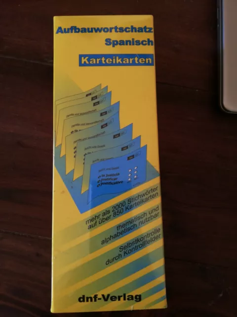 Aufbauwortschatz Spanisch. Karteikarten (2003, Box), neu, Original verschweißt