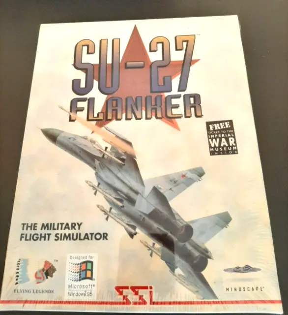 VIDEOGIOCO Su- 27 Flanker Simulatore di Volo 1995 per PC Windows  95 Molto Raro