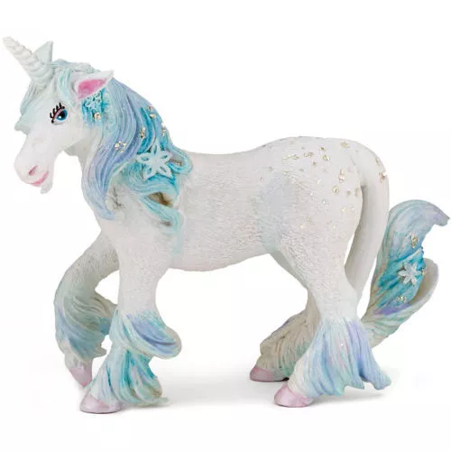 Enchanted Ice Blue Unicorn Fantasy Horse By Papo Ref 39104 - Brand New With Tags