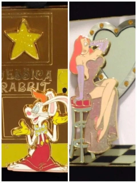 JESSICA RABBIT & ROGER Featured Artist Signed Jumbo Boxed Disney Pin LE ...