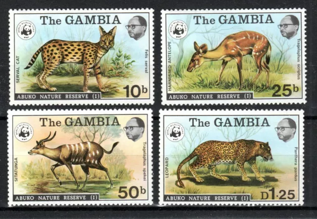 Gambie 1975 Abuko Nature Réserve (1st Series) Ensemble Sg 356-59 MNH