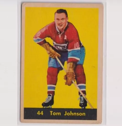 1960-61 Parkhurst Hockey 44 Tom Johnson Montreal Canadiens