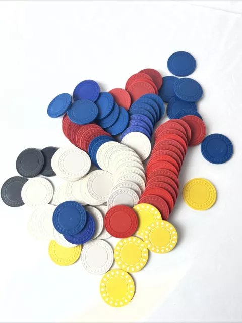 Lot Of 90 Clay Composite Poker Chips For Games/Cards Entertainment