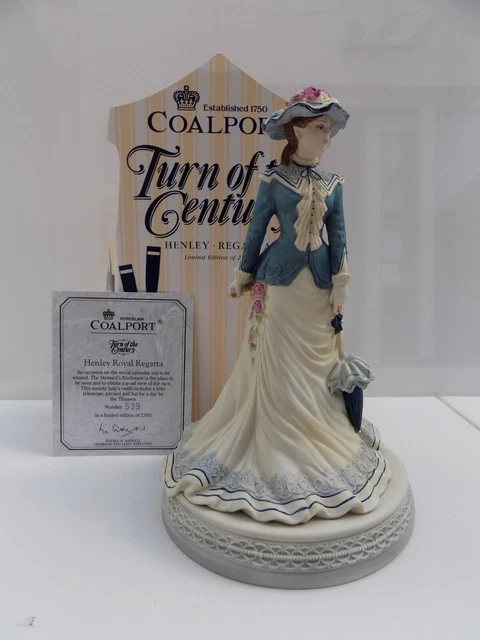 Coalport Figurine Henley Royal Regatta Lim. Edit. In Box
