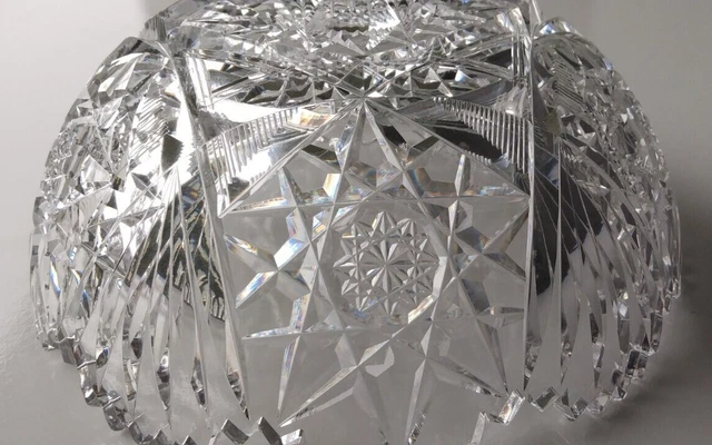 Fine Antique Abp American Brilliant Period Cut Glass 8" Bowl 8