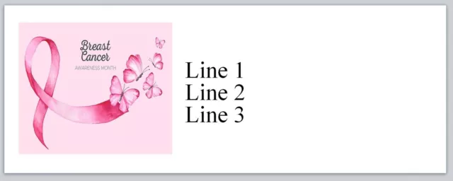 Personalized Address Labels Breast Cancer Think Pink Buy 3 get 1 free (Jx 557)